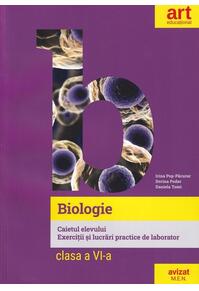 Copertă produs Biologie. Clasa a VI-a. Caietul elevului. Exerciții și lucrări practice de laborator