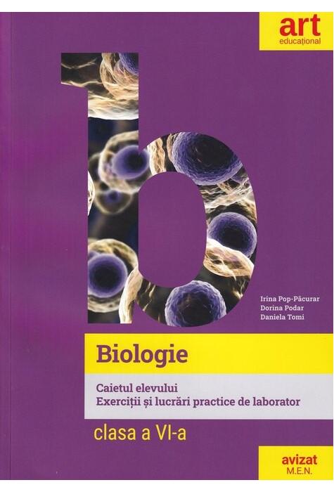 Copertă produs Biologie. Clasa a VI-a. Caietul elevului. Exerciții și lucrări practice de laborator