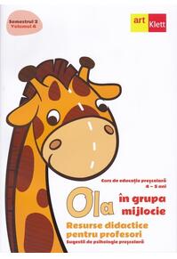 Copertă produs OLA în grupa mijlocie. Resurse didactice pentru profesori. Sugestii de psihologie preșcolară (4-5 ani). Semestrul 2. Vol. 4