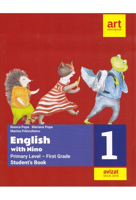 Copertă produs English with Nino. Primary level-First grade. Student's Book (Cartea elevului). Clasa I