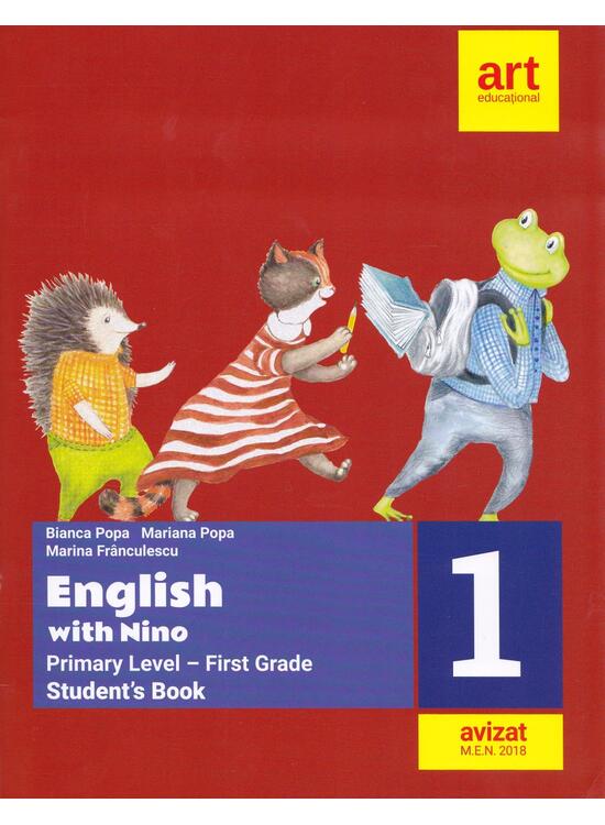 Copertă produs English with Nino. Primary level-First grade. Student's Book (Cartea elevului). Clasa I - gallery big 1