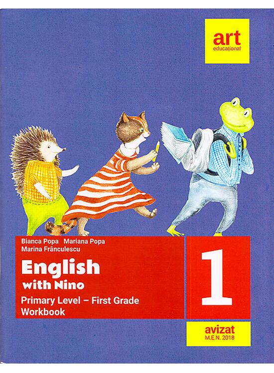 Copertă produs English with Nino. Primary level-First grade. Workbook (Caiet de lucru). Clasa I - gallery big 1