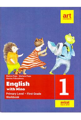 Copertă produs English with Nino. Primary level-First grade. Workbook (Caiet de lucru). Clasa I