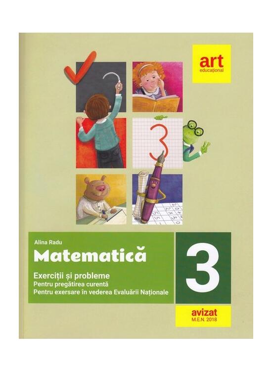 Copertă produs Exerciții și probleme de matematică. Clasa a III-a (+ Portofoliu de evaluare al elevului) - gallery big 1