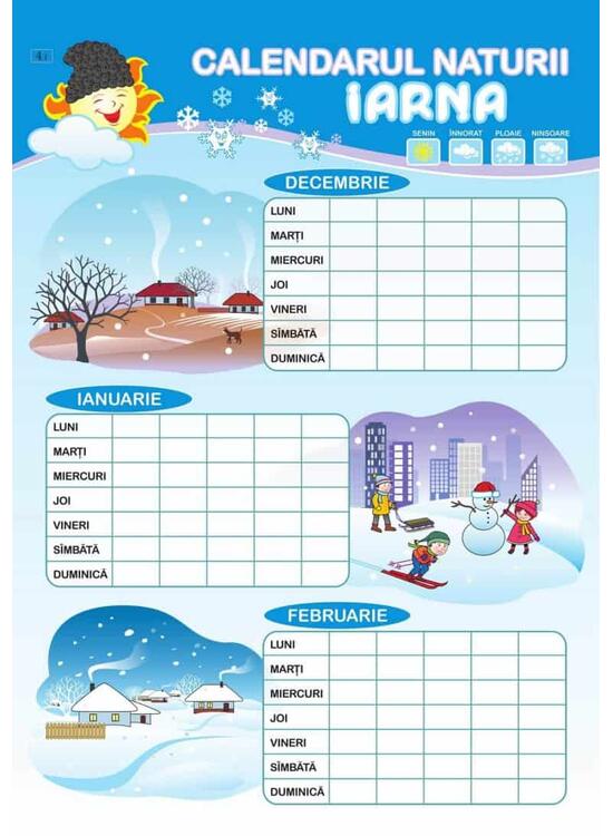 Copertă produs Planșe - Calendarul naturii. Iarnă - Primăvară - gallery big 1