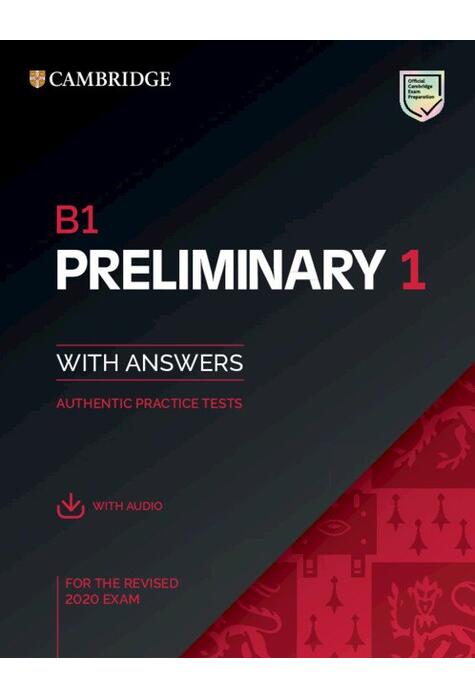 Copertă produs B1 Preliminary 1 for the revised 2020 exam, with answers and with audio