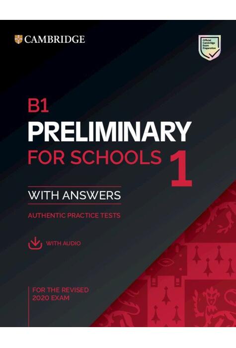 Copertă produs B1 Preliminary for Schools 1 for the revised 2020 exam with answers and with audio