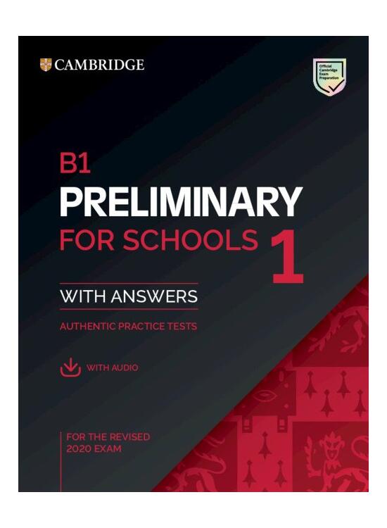 Copertă produs B1 Preliminary for Schools 1 for the revised 2020 exam with answers and with audio - gallery big 1