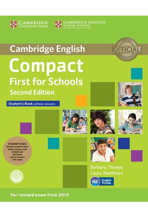 Copertă produs Compact First for Schools Student's Pack (Student's Book without Aaswers with CD-ROM, Workbook without answers with audio)