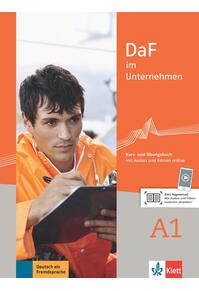 Copertă produs DaF im Unternehmen A1. Kurs- und &Uuml;bungsbuch mit Audios und Filmen online