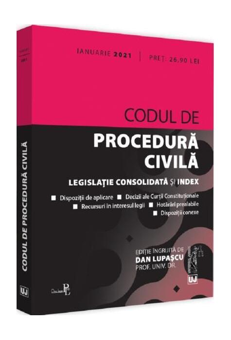 Copertă produs Codul de procedură civilă. Ianuarie 2023