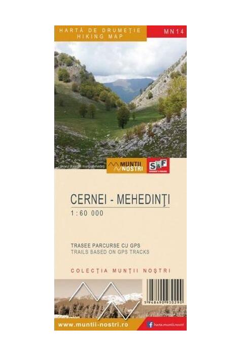 Copertă produs Munții Cernei-Mehedinți. Hartă de drumeție