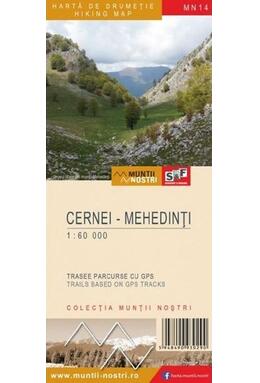 Copertă produs Munții Cernei-Mehedinți. Hartă de drumeție
