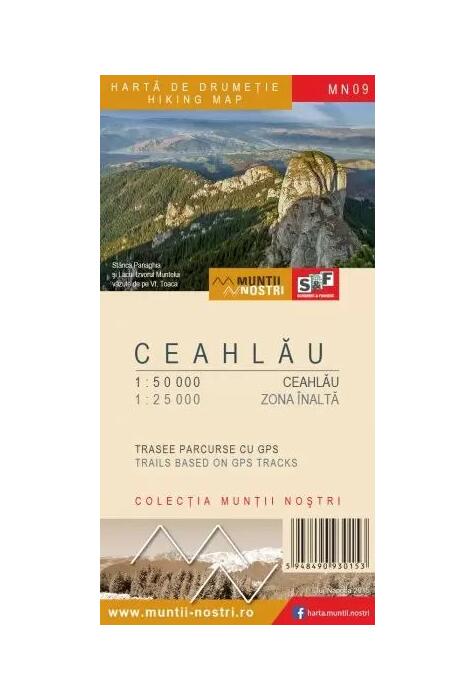 Copertă produs Masivului Ceahlău - Hartă de drumeție