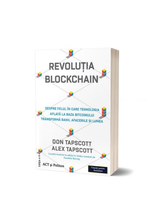Copertă produs Revoluția Blockchain. Despre felul &icirc;n care tehnologia aflată la bază bitcoinului transformă banii, afacerile și lumea
