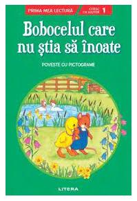 Copertă produs Bobocelul care nu știa să înoate. Poveste cu pictograme. Citesc cu ajutor (Nivelul 1)