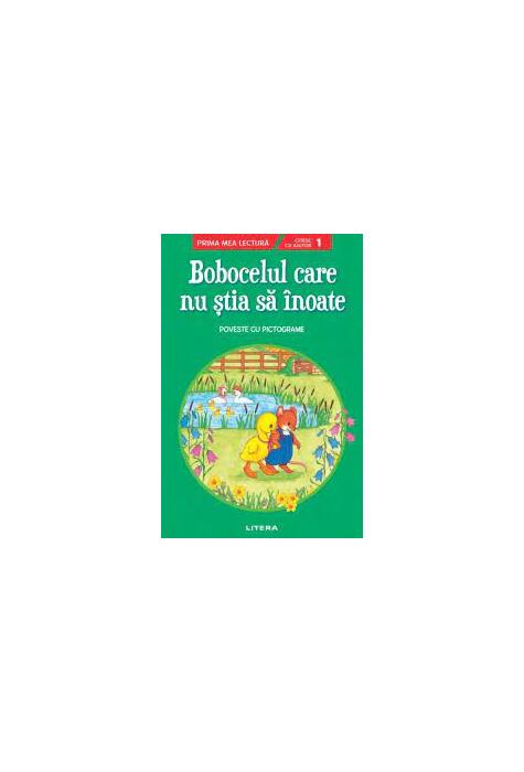 Copertă produs Bobocelul care nu știa să &icirc;noate. Poveste cu pictograme. Citesc cu ajutor (Nivelul 1)