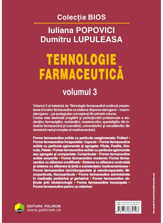 Copertă produs Tehnologie farmaceutică (Vol. III) - gallery big 2
