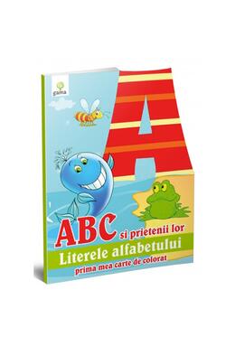 Copertă produs ABC şi prietenii lor. Prima mea carte de colorat
