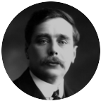 Fotografie autor H.G. Wells 