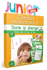 Copertă produs G&acirc;ndire matematică. Scrie și șterge! Junior plus (3-5 ani)