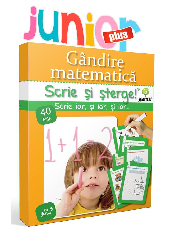 Copertă produs G&acirc;ndire matematică. Scrie și șterge! Junior plus (3-5 ani) - gallery big 1