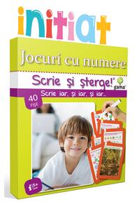Copertă produs Jocuri cu numere. Scrie și șterge! Inițiat (5+ ani)