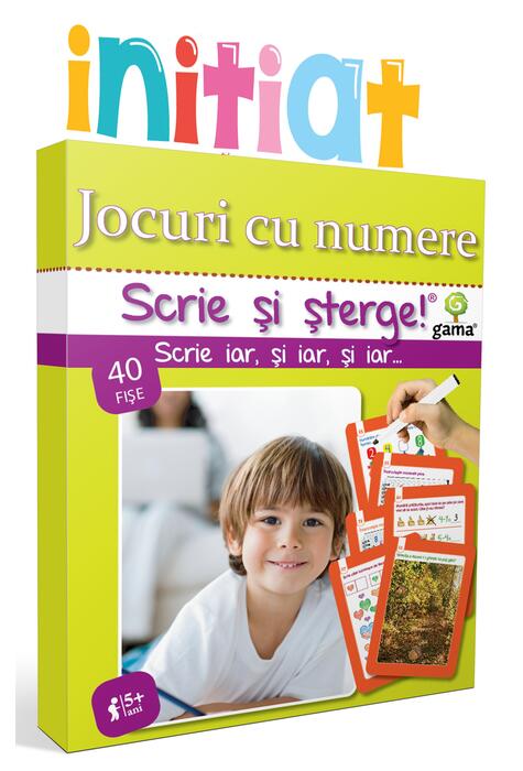 Copertă produs Jocuri cu numere. Scrie și șterge! Inițiat (5+ ani)
