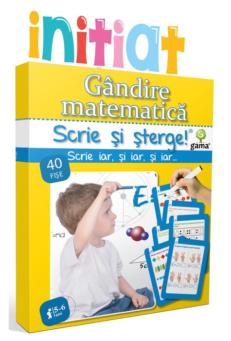 Copertă produs G&acirc;ndire matematică. Scrie și șterge! Inițiat (5-6 ani)
