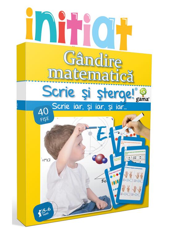 Copertă produs G&acirc;ndire matematică. Scrie și șterge! Inițiat (5-6 ani) - gallery big 1