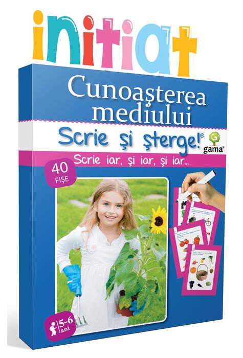 Copertă produs Cunoaşterea mediului. Scrie și șterge! Inițiat (5-6 ani)
