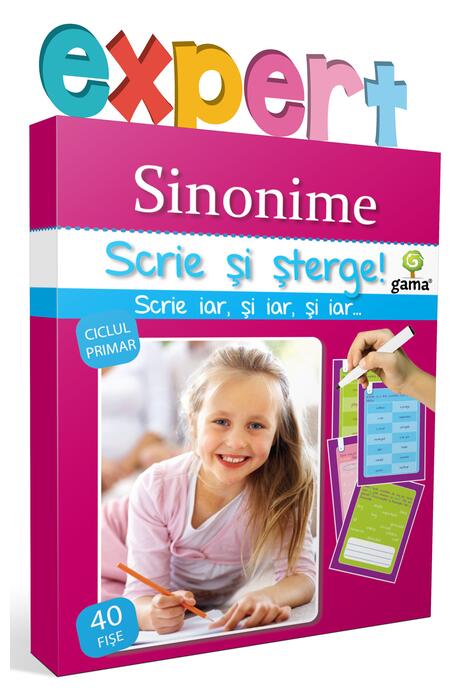 Copertă produs Sinonime. Scrie și șterge! Expert (7-10 ani)