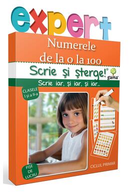 Copertă produs Numerele de la 0 la 100. Scrie și șterge! Expert (6-8 ani)
