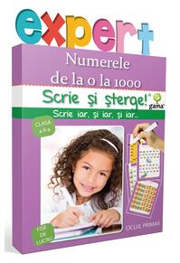 Copertă produs Numerele de la 0 la 1000. Scrie și șterge! Expert (6-8 ani)