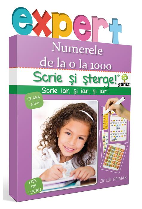 Copertă produs Numerele de la 0 la 1000. Scrie și șterge! Expert (6-8 ani)