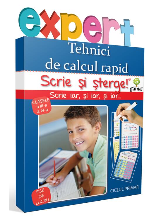 Copertă produs Tehnici de calcul rapid. Scrie și șterge! Expert (8-10 ani) - gallery big 1