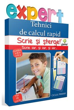 Copertă produs Tehnici de calcul rapid. Scrie și șterge! Expert (8-10 ani)