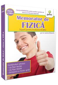 Copertă produs Memorator de fizică.  Clasa VIII