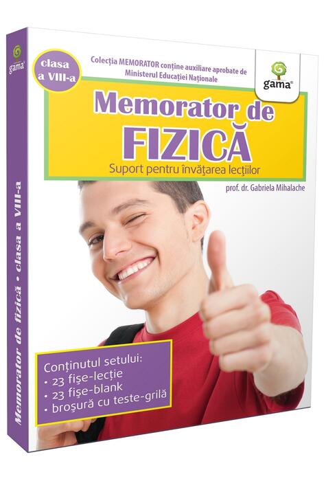 Copertă produs Memorator de fizică.  Clasa VIII