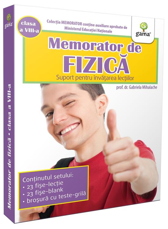 Copertă produs Memorator de fizică.  Clasa VIII - gallery big 1