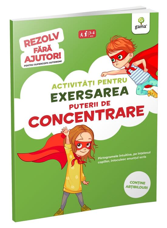 Copertă produs Activități pentru exersarea puterii de concentrare (3-5 ani). Rezolv fără ajutor! - gallery big 1