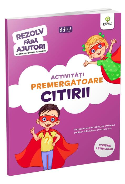 Copertă produs Activități premergătoare citirii (4-6 ani). Rezolv fără ajutor!