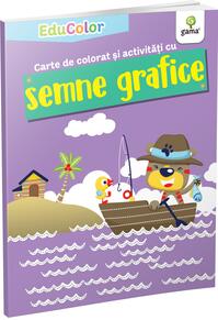 Copertă produs Carte de colorat și activități cu semne grafice. EduColor