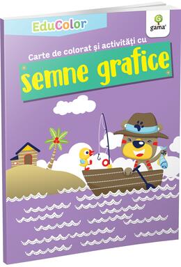 Copertă produs Carte de colorat și activități cu semne grafice. EduColor