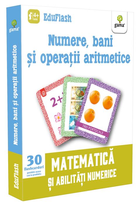 Copertă produs Numere, bani și operații aritmetice. EduFlash