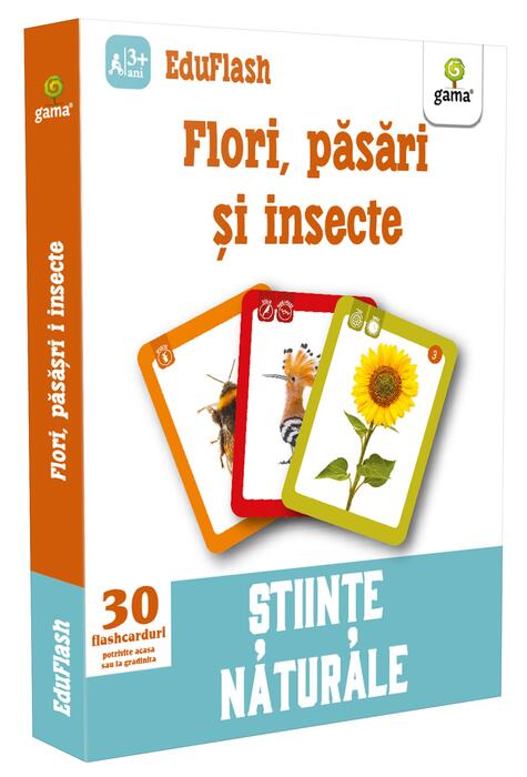 Copertă produs Flori, păsări și insecte. EduFlash