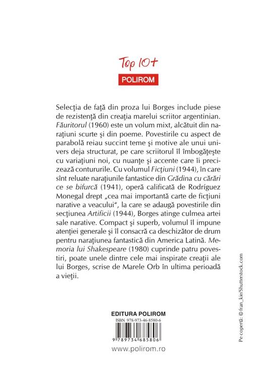 Copertă produs Făuritorul. Ficțiuni. Memoria lui Shakespeare (Top 10+) - gallery big 2