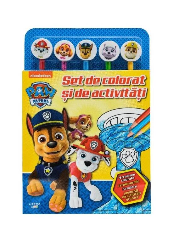Copertă produs Patrula Cățelușilor. Set de colorat și de activități (conține 5 creioane și 5 radiere) - gallery big 1