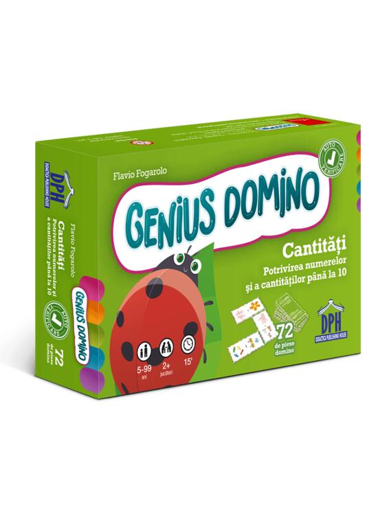 Copertă produs Genius domino: Cantități - Potrivirea numerelor și a cantităților p&acirc;nă la 10 - gallery big 1