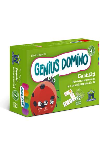 Genius domino: Cantități - Potrivirea numerelor și a cantităților p&acirc;nă la 10